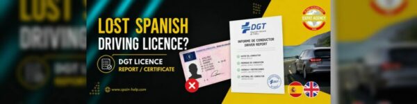Lost Spanish driving licence abroad and DGT licence report certificate in Spain